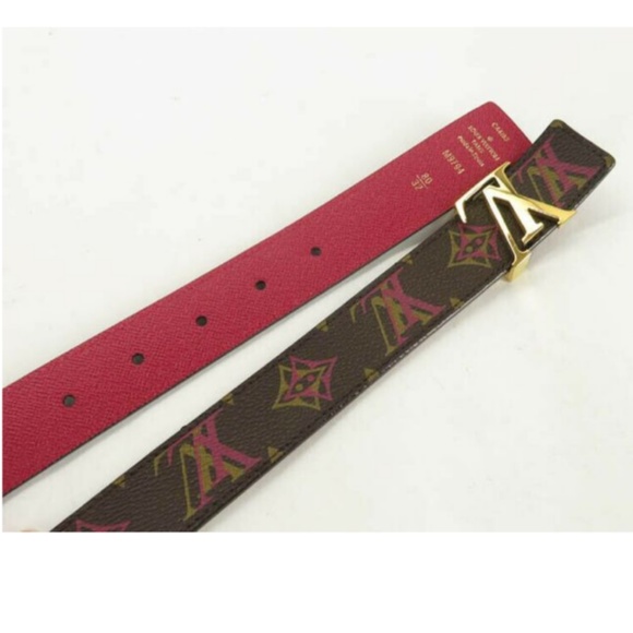 💯AUTH  LOUIS VUITTON LV BUCKLE CEINTURE BELT - Picture 5 of 8